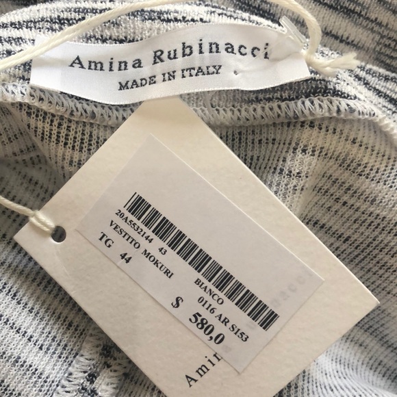 Amina Rubinacci Knit Dress Bianca Oxygen Italy - Picture 8 of 14